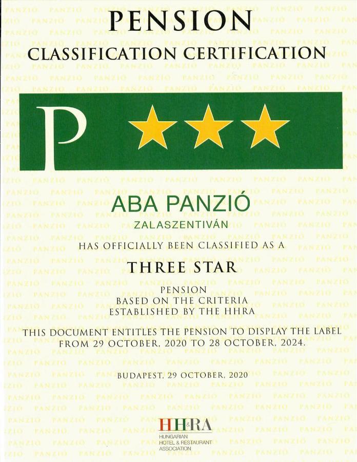 Aba Panzio Bed & Breakfast Zalaszentivan Dış mekan fotoğraf